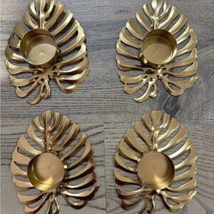 NEW Set of 4 Palm tea light holders